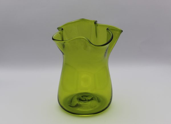 Lime Wavy Vase